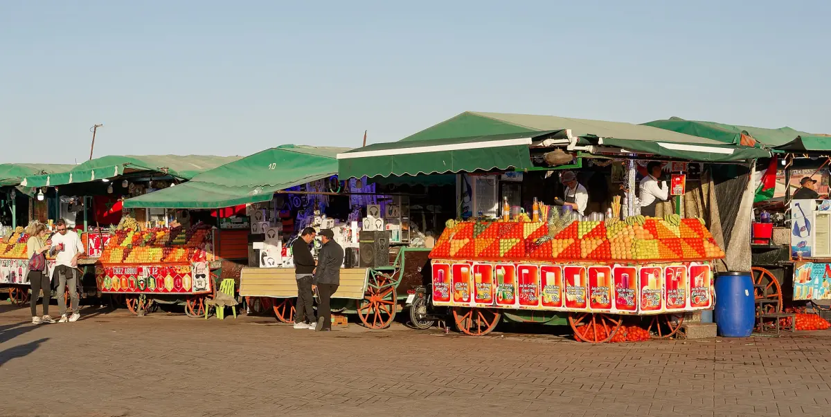 Orangensaftstände auf dem Djemaa el-Fna